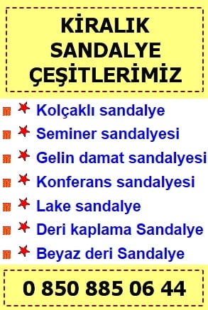 Kiralık sandalye çeşitleri