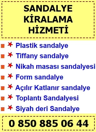 Kiralık sandalye kiralama hizmeti